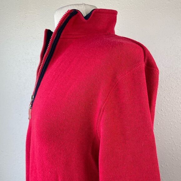 Niki Taylor Red Quarter Zip Pullover Size M - Picture 4 of 6